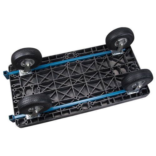 Plastic Platform Truck, 48" L x 24" W, 900 lbs. Cap., Flat Free Wheels Sidevic Inc.
