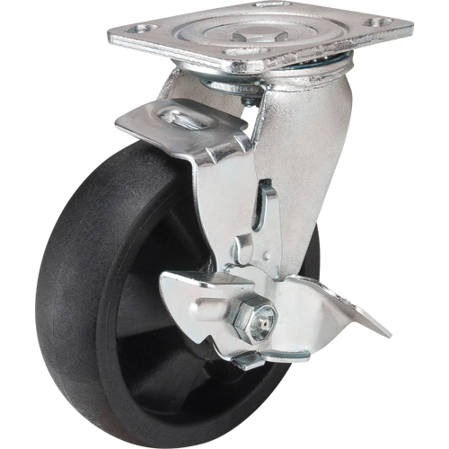 Hi-Temp Caster, Swivel with Brake, 6" (152.4 mm), Nylon, 880 lbs. (399 kg.) Sidevic Inc.