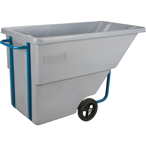 Chariot basculeur en acier, Poly&eacute;thyl&egrave;ne, 0,625 vg³, Capacit&eacute; de charge de 850 lb Sidevic Inc.