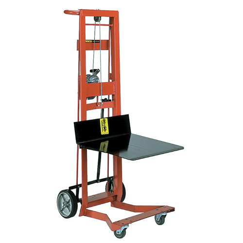Empileur &agrave; plateforme, M&eacute;canisme Treuil manuel, Capacit&eacute; de 750 lb, Levage max de 40" Sidevic Inc.