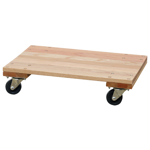 Socle roulant &agrave; plateforme en bois solide, Roues en Caoutchouc, Capacit&eacute; de 900 lb, 16" la x 24" p x 6" h Sidevic Inc.