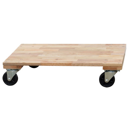 Socle roulant &agrave; plateforme en bois solide, Roues en Caoutchouc, Capacit&eacute; de 1200 lb, 24" la x 36" p x 7" h Sidevic Inc.