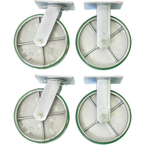 Jeu de roulettes de 8" pour chariots &agrave; plateforme Sidevic Inc.