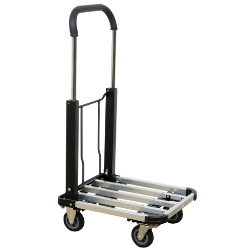 Chariot &agrave; plateforme avec poign&eacute;e pliante, Aluminium, 300 lb, 28" lo x 16" la, Hauteur 37,75" Sidevic Inc.
