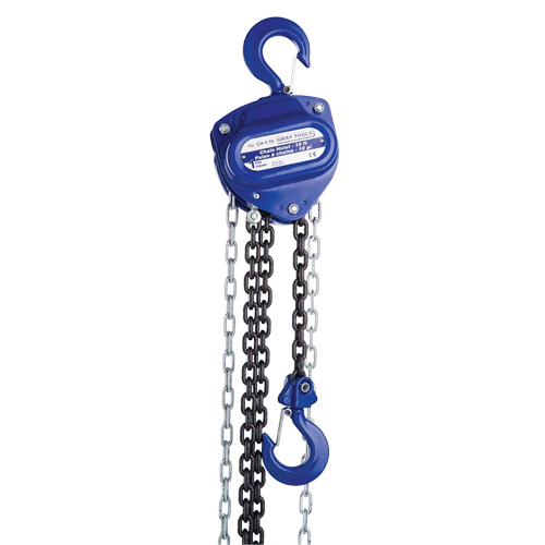 Chain Hoist, 10' Lift, 3000 lbs. (1.5 tons) Capacity, Load Chain Grade 80 Chain Sidevic Inc.