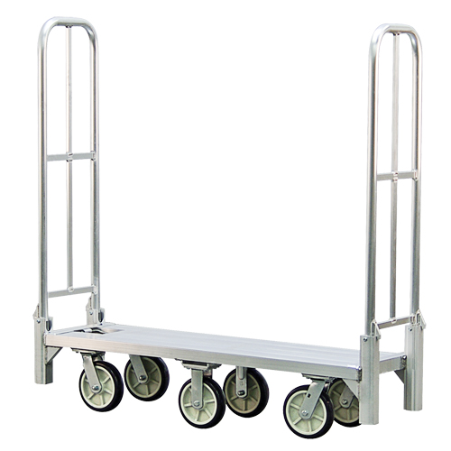 Aluminum U-Boat Folding Bulk Delivery Cart, 18" W x 61" L, 1200 lbs. Cap., Polyurethane Wheels Sidevic Inc.