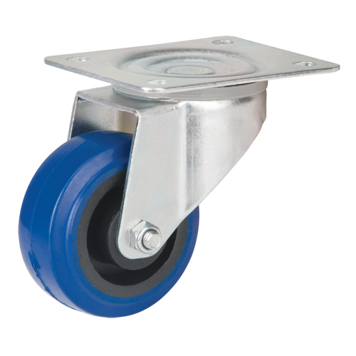Blue Caster, Swivel, 3" (76 mm), Rubber, 285 lbs. (129 kg.) Sidevic Inc.