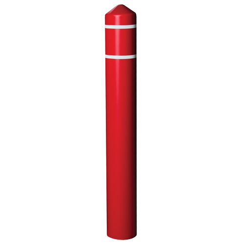 Enveloppe lisse pour butoir avec bandes r&eacute;fl&eacute;chissantes, 6" dia. x 56" l, Rouge Sidevic Inc.