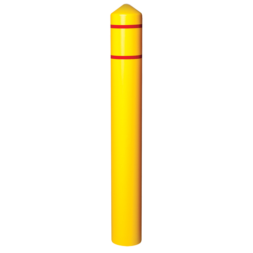 Enveloppe lisse pour butoir avec bandes r&eacute;fl&eacute;chissantes, 4" dia. x 56" l, Jaune Sidevic Inc.