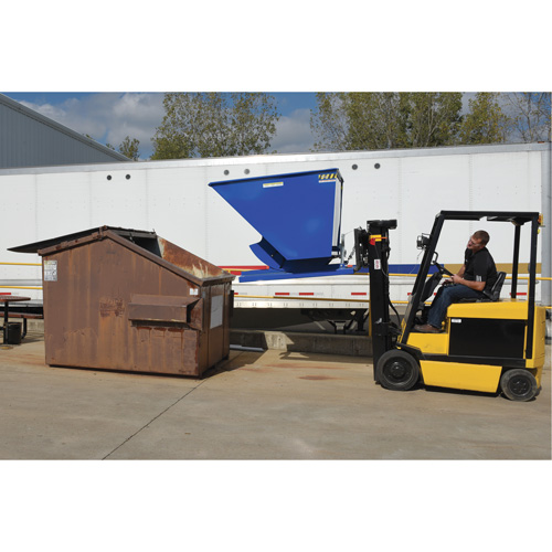 Self-Dumping Hopper, Steel, 1/2 cu.yd., Blue Sidevic Inc.