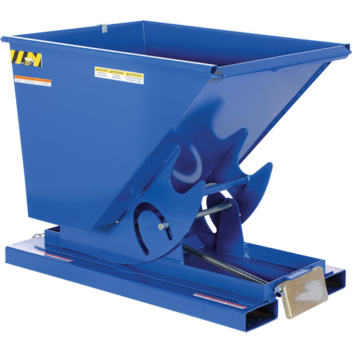 Self-Dumping Hopper, Steel, 1/2 cu.yd., Blue Sidevic Inc.