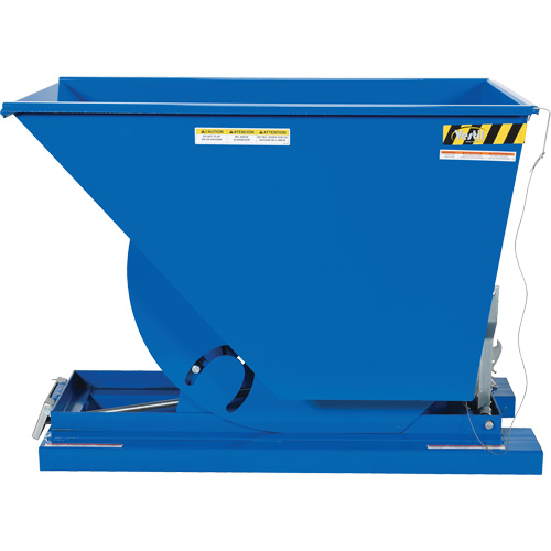 Conteneur autobasculeur, Acier, 3/4 vg³, Bleu Sidevic Inc.