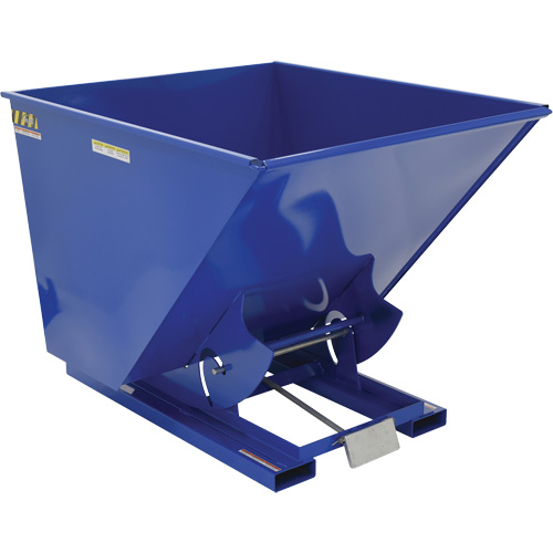 Self-Dumping Hopper, Steel, 2 cu.yd., Blue Sidevic Inc.