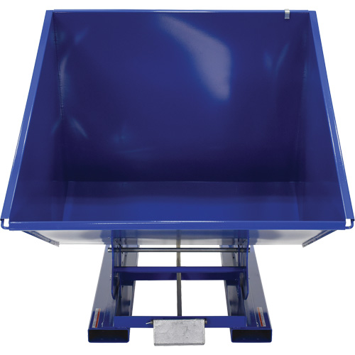Self-Dumping Hopper, Steel, 2 cu.yd., Blue Sidevic Inc.
