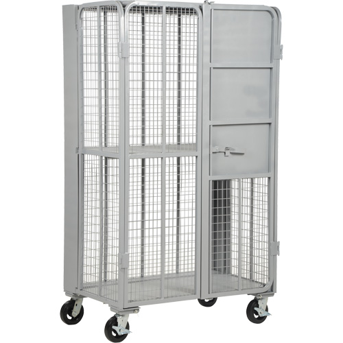 FST Series Folding Security Truck, 1 Tiers, 27" L x 45" W x 77" H, 2000 lbs. Cap. Sidevic Inc.