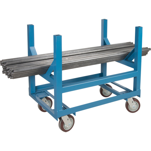 Chariot &agrave; berceaux pour tuyaux et barres, 24" lo x 24" la x 34" h, Capacit&eacute; de 2500 lb, Roue Polyur&eacute;thane Sidevic Inc.