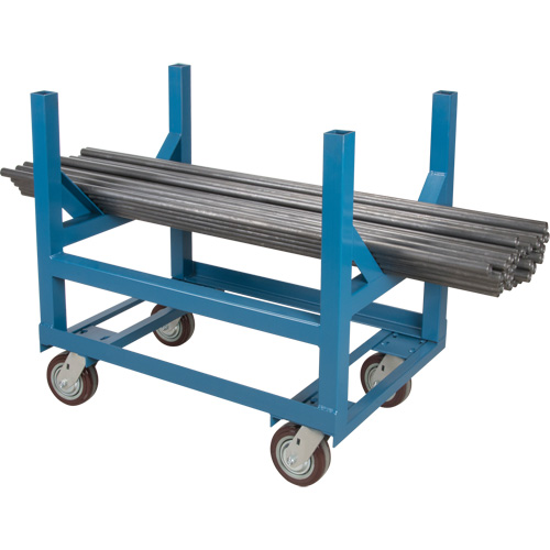 Chariot &agrave; berceaux pour tuyaux et barres, 24" lo x 24" la x 34" h, Capacit&eacute; de 2500 lb, Roue Polyur&eacute;thane Sidevic Inc.