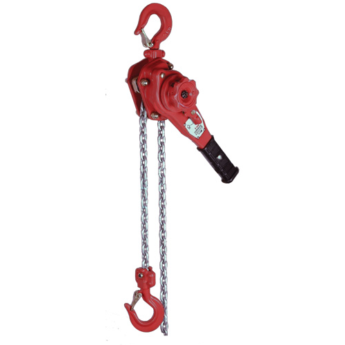 Palan &agrave; levier extr&ecirc;mement l&eacute;ger de la s&eacute;rie VQ, Lev&eacute;e 10', Cabacit&eacute; 2300 lb (1,6 tonne), Chaîne en Zinc Sidevic Inc.