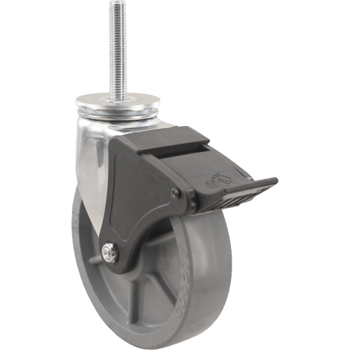 Roulette Emaxx Envirothane, Pivotant avec frein, Diam&egrave;tre 6" (152,4 mm), Capacit&eacute; 1100 lb (499 kg) Sidevic Inc.