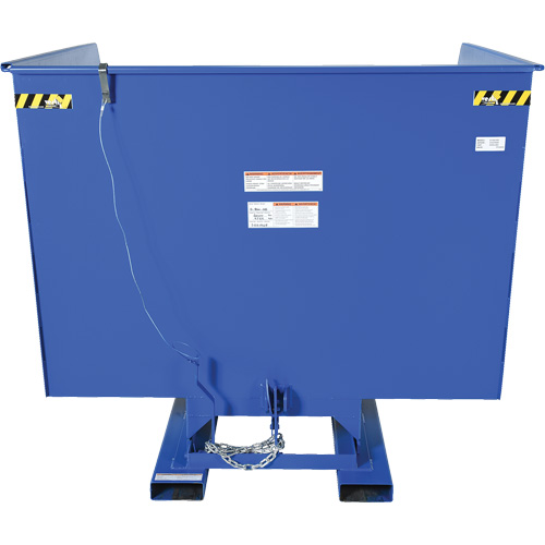 Self-Dumping Hopper, Steel, 4 cu.yd., Blue Sidevic Inc.