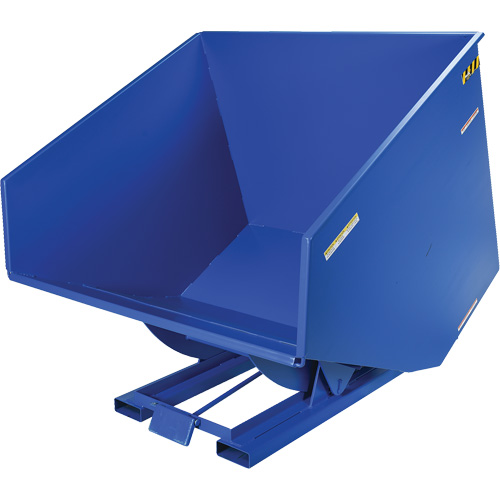 Self-Dumping Hopper, Steel, 4 cu.yd., Blue Sidevic Inc.