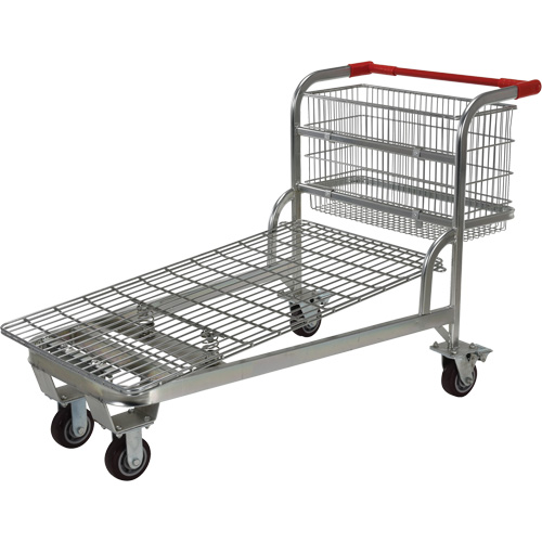 Chariot en treillis emboîtable, Acier, 28-3/4" x 37-1/16" x 59-5/8", Capacit&eacute; 275 lb Sidevic Inc.