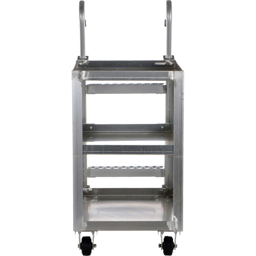 Stockpicker Truck, Aluminum, 21-7/8" W x 40" D, 3 Shelves, 660 lbs. Capacity Sidevic Inc.