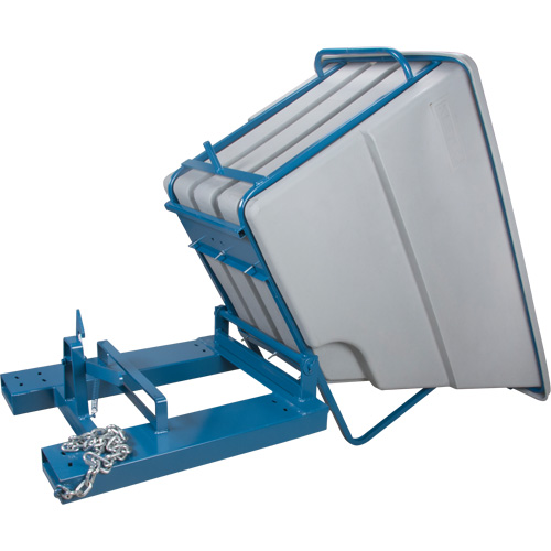 Self-Dumping Hopper, Polyethylene, 1-1/10 cu.yd, Grey Sidevic Inc.