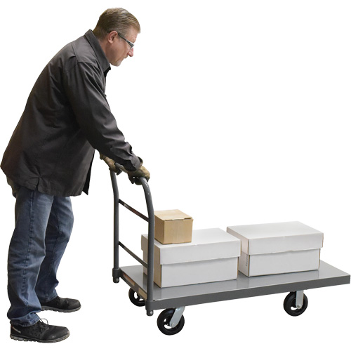 Chariot &agrave; plateforme, 48" lo x 24" la x Capacit&eacute; 2000 lb, Roues en Caoutchouc Sidevic Inc.