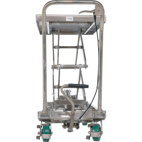 Manual Hydraulic Scissor Lift Table, 36-1/4" L x 19-3/8" W, Stainless Steel, 600 lbs. Capacity Sidevic Inc.