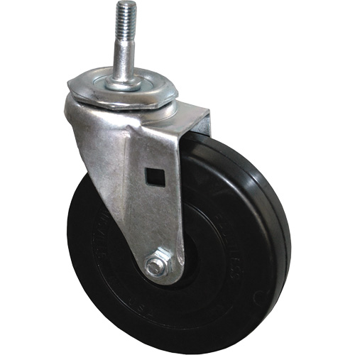 Roulette pivotante &agrave; tige filet&eacute;e pour chariot &agrave; bascule Sidevic Inc.