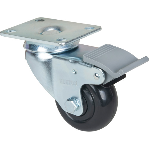 Roulette, Pivotant avec frein, 3" (76,2 mm), Polyol&eacute;fine, 250 lb (113,4 kg) Sidevic Inc.