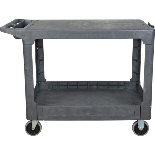 Flat-Shelf Utility Service Cart, 2 Tiers, 25-1/4" x 32-1/4" x 44", 550 lbs. Capacity Sidevic Inc.