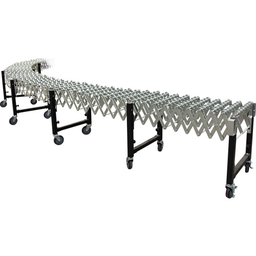Convoyeur extensible, 18" la x 12' lo, Capacit&eacute; de 200 lb par pi lin. Sidevic Inc.