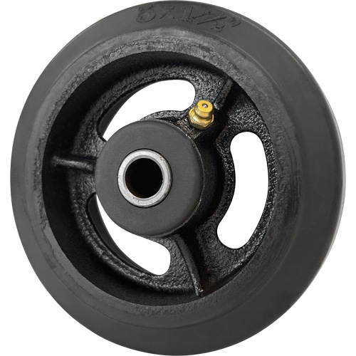 Roue en caoutchouc moul&eacute;, 5'' (127 mm) dia. x 1-1/2" (38 mm) la, Capacit&eacute; de 400 lb (181 kg) Sidevic Inc.