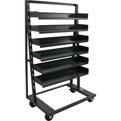 Chariot &agrave; cadre en A robuste &agrave; un c&ocirc;t&eacute; avec 6 plateaux, 38" x 25" x 63", Capacit&eacute; 2500 lb Sidevic Inc.