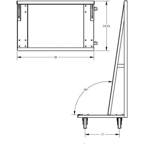 Chariot &agrave; cadre en A robuste &agrave; un c&ocirc;t&eacute; avec 6 plateaux, 38" x 25" x 63", Capacit&eacute; 2500 lb Sidevic Inc.