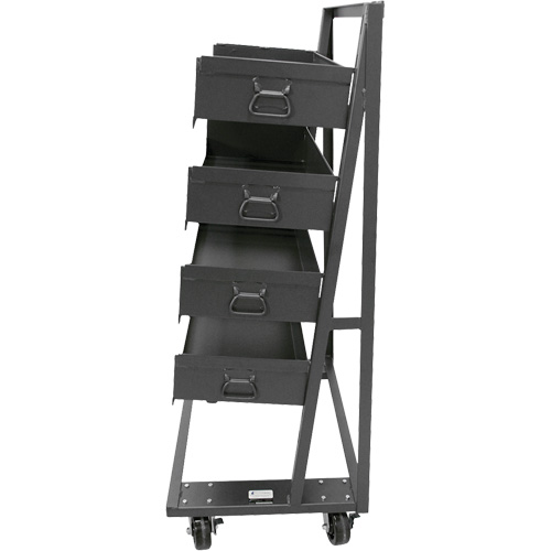 Chariot &agrave; cadre en A robuste &agrave; un c&ocirc;t&eacute; avec 4 grands plateaux, 38" x 25" x 63", Capacit&eacute; 2500 lb Sidevic Inc.