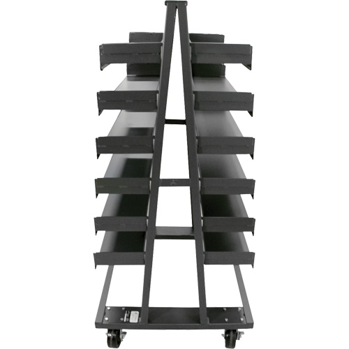 Double-Sided Heavy Duty A-Frame Cart with 12 Trays, 38" x 30" x 63", 2500 lbs. Capacity Sidevic Inc.