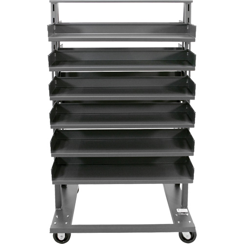 Double-Sided Heavy Duty A-Frame Cart with 12 Trays, 38" x 30" x 63", 2500 lbs. Capacity Sidevic Inc.