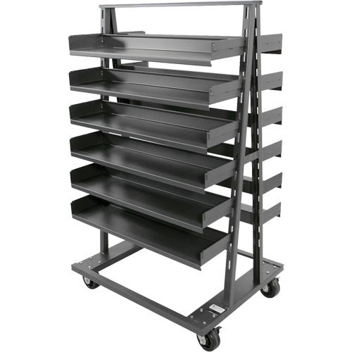Double-Sided Heavy Duty A-Frame Cart with 12 Trays, 38" x 30" x 63", 2500 lbs. Capacity Sidevic Inc.