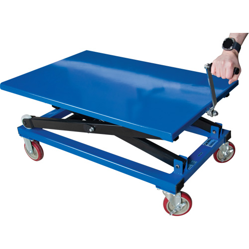 Manual Scissor Lift Table, 37-3/8" L x 23-5/8" W, Steel, 660 lbs. Capacity Sidevic Inc.