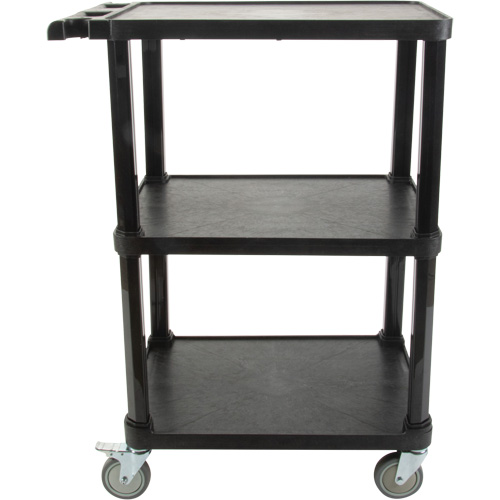 Utility Cart with Flat Shelf, 3 Tiers, 18-1/8" x 37-3/8" x 27-3/4", 330 lbs. Capacity Sidevic Inc.