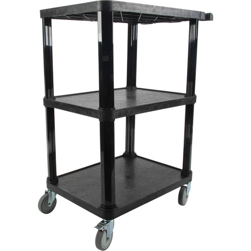 Utility Cart with Flat Shelf, 3 Tiers, 18-1/8" x 37-3/8" x 27-3/4", 330 lbs. Capacity Sidevic Inc.