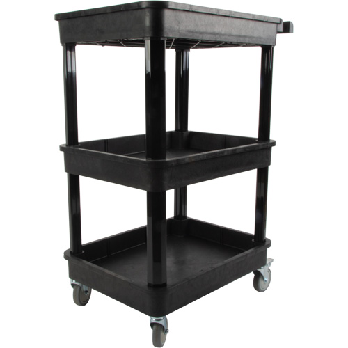 Chariot utilitaire avec tablette &agrave; bordure profonde, 3 tiers, 19" x 39-1/2" x 28-1/4", Capacit&eacute; 330 lb Sidevic Inc.