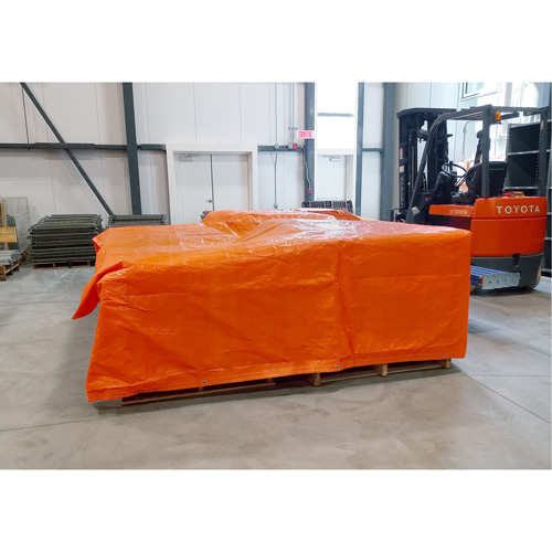 B&acirc;ches isol&eacute;es, Poly&eacute;thyl&egrave;ne, Orange, 20' x 12' x 8 mils Sidevic Inc.