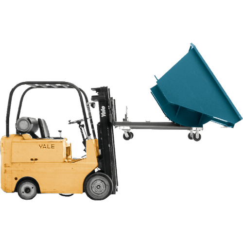 Self-Dumping Hopper, Steel, 1 cu.yd., Blue Sidevic Inc.