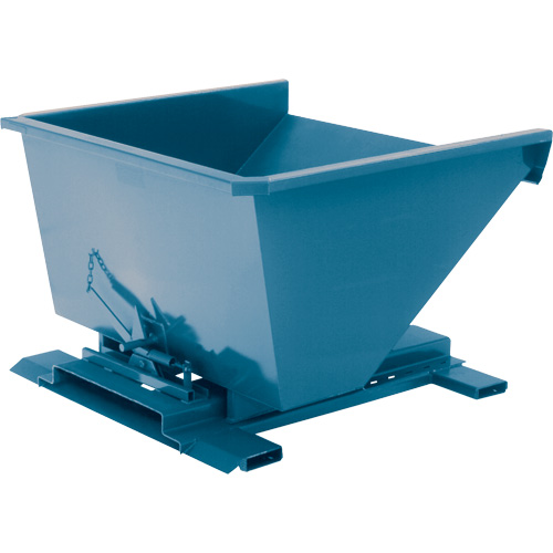 Self-Dumping Hopper, Steel, 3/4 cu.yd., Blue Sidevic Inc.