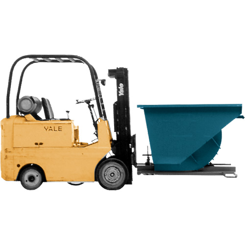 Self-Dumping Hopper, Steel, 3/4 cu.yd., Blue Sidevic Inc.