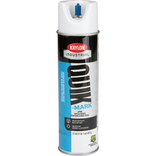 Peinture de marquage industrielle invers&eacute;e &agrave; base d'eau Quik-Mark, 17 oz, Canette a&eacute;rosol Sidevic Inc.